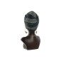 Figura Decorativa Home ESPRIT Azul Negro Dorado Africana 23 x 17 x 39 cm