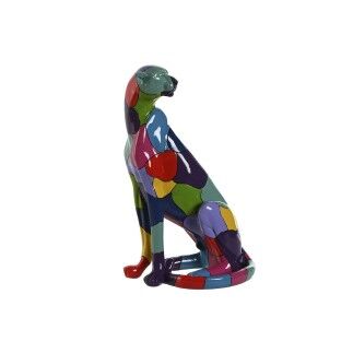 Figura Decorativa Home ESPRIT Multicolor Pantera 25 x 18 x 41 cm