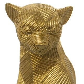 Figurine Décorative Alexandra House Living Doré Acrylique Plastique Mélamine Guépard 9 x 8 x 26 cm