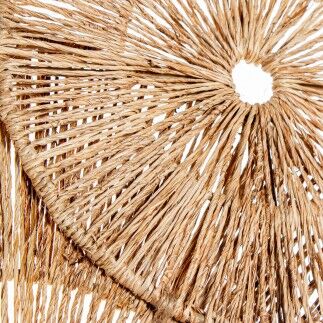 Décoration murale Alexandra House Living Rotin Fibre naturelle Cercles 115 x 45 x 0,5 cm