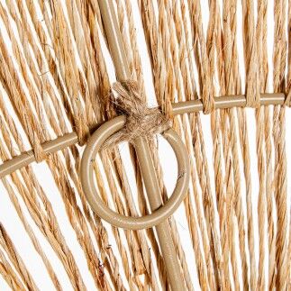 Décoration murale Alexandra House Living Rotin Fibre naturelle Cercles 115 x 45 x 0,5 cm