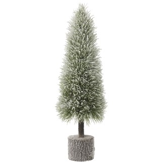 Árbol de Navidad artificial con luces LED de plástico verde 20*20*75 cm