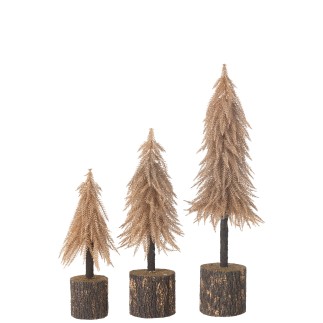 Árbol de Navidad artificial de plástico cobre 16*16*60 cm