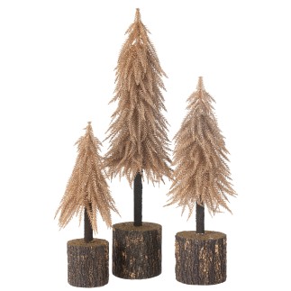 Albero di Natale artificiale in plastica color rame 16*16*60 cm