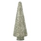 Albero di Natale decorativo in vetro argento 12x12x32 cm
