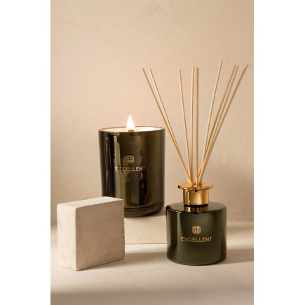Vela perfumada excellent esencia madera bergamota verde 80 horas Alt. 14