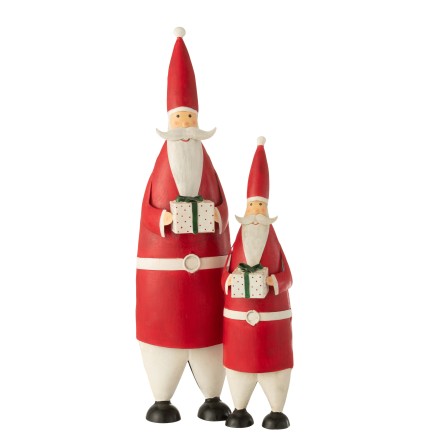 Papá Noel de metal multicolor de 20x18x61 cm