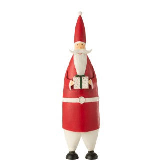Papá Noel de metal multicolor de 20x18x61 cm