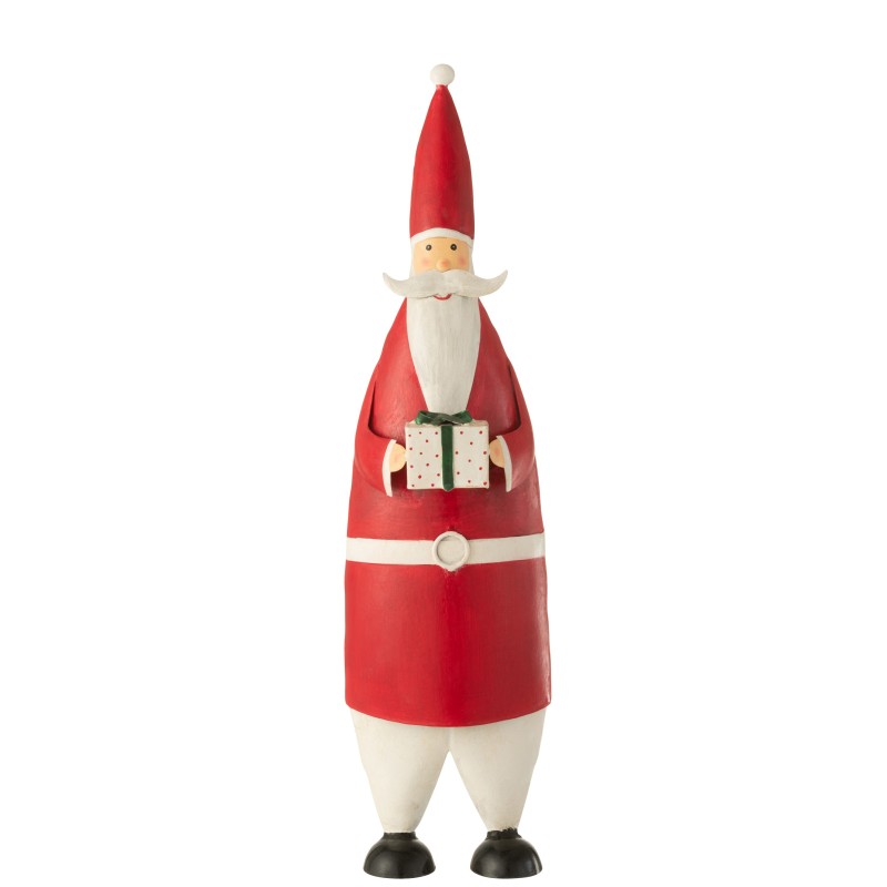 Papá Noel de metal multicolor de 20x18x61 cm