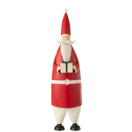 Papá Noel de metal multicolor de 20x18x61 cm