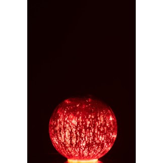 Bola led cristal rojo 15x15x14 cm