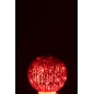 Bola de vidrio LED roja de 15x15x14 cm