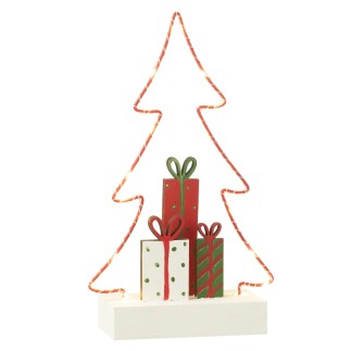 Árbol de Navidad de madera multicolor 15*6*25 cm