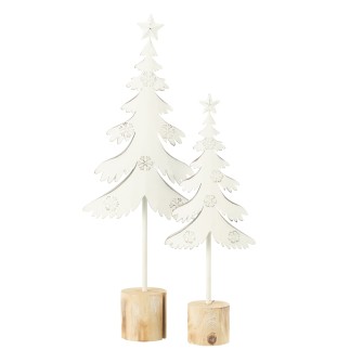 Albero di Natale in metallo bianco 19*7.5*52 cm