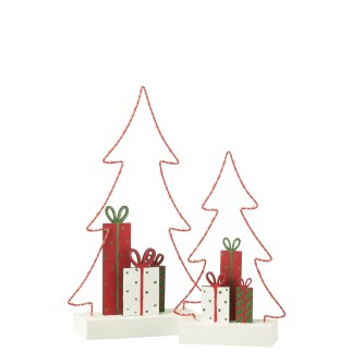 Árbol de Navidad de madera multicolor 20*7*34 cm