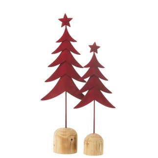 Árbol de Navidad de metal rojo 17.5*8*49 cm