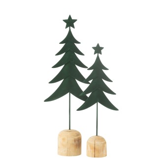 Árbol de Navidad artificial de metal verde 14.5*7*40 cm