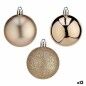 Set de Bolas de Navidad Champagne Plástico Ø 6 cm (12 Unidades)