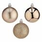 Set de Bolas de Navidad Champagne Plástico Ø 6 cm (12 Unidades)