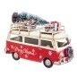 Adorno Navideño Rojo Multicolor Metal Furgoneta 17,5 x 7,5 x 11 cm