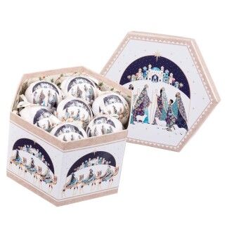Bolas de Navidad Multicolor Polyfoam Reyes Magos 7,5 x 7,5 x 7,5 cm (14 Unidades)