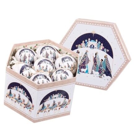 Bolas de Navidad Multicolor Polyfoam Reyes Magos 7,5 x 7,5 x 7,5 cm (14 Unidades)