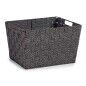Panier Noir Tissu 25 x 20 x 35 cm (12 Unités)