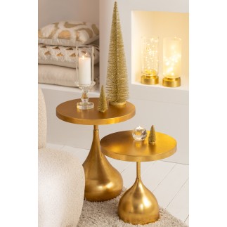 Albero di Natale artificiale in plastica dorata 15*15*61 cm
