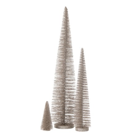 Árbol de Navidad artificial de plástico gris 15*15*61 cm
