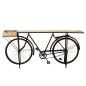 Console vélo en bois et métal noir 185x36x85.5 cm Console vélo en bois et métal noir 185x36x85.5 cm
