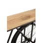 Console vélo en bois et métal noir 185x36x85.5 cm Console vélo en bois et métal noir 185x36x85.5 cm