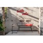 Mesa auxiliar de madera - metal negro - natural 39x42x64 cm