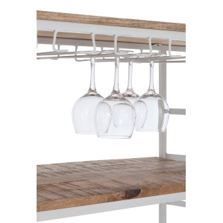 Barra en forma de bicicleta de metal blanco 173x64x119 cm