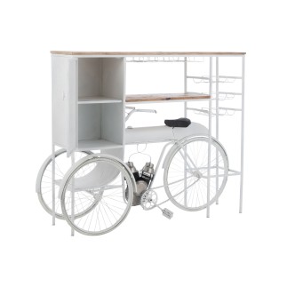 Barra en forma de bicicleta de metal blanco 173x64x119 cm