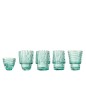 Vaso apilable en azul azur pez 9x9x36 cm