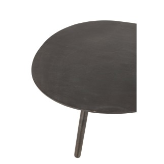 Mesa de centro de gota de aluminio negro 89x52.5x32 cm