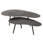 Table de salon goutte en aluminium noir 119x71.5x36 cm Table de salon goutte en aluminium noir 119x71.5x36 cm