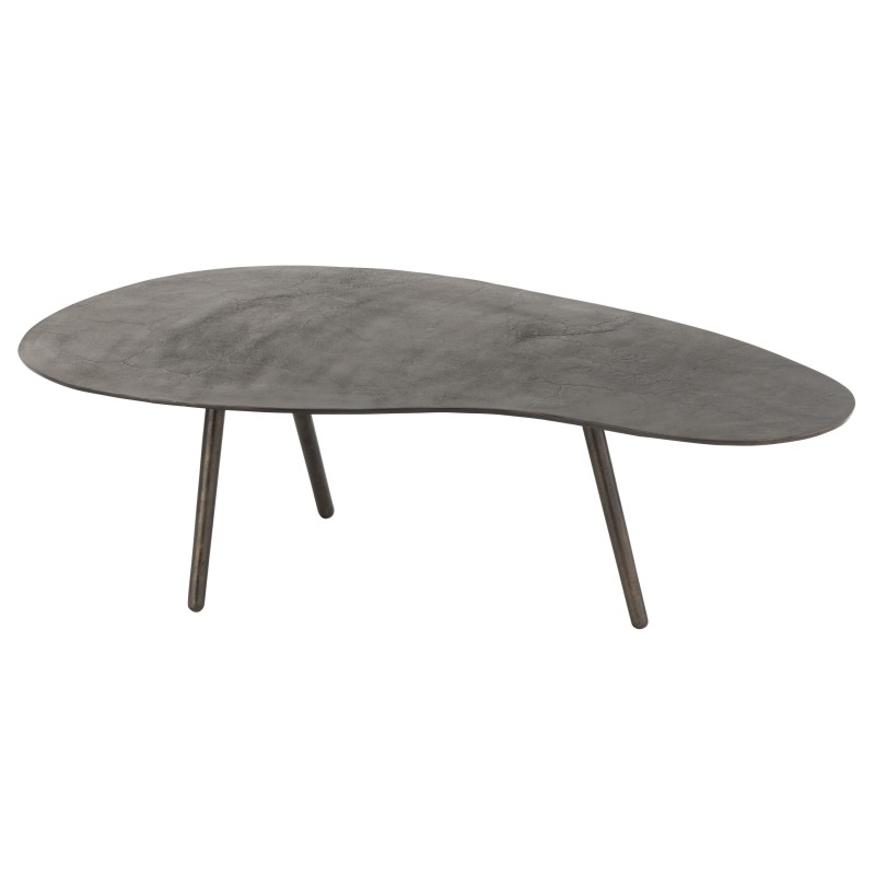 Table de salon goutte en aluminium noir 119x71.5x36 cm Table de salon goutte en aluminium noir 119x71.5x36 cm