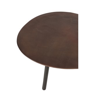 Mesa de centro de gota de aluminio negro 89x53x31.5 cm