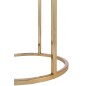 Set de 2 tables gigognes en pierre blanc et or 35.5x35.5x61 cm Set de 2 tables gigognes en pierre blanc et or 35.5x35.5x61 cm