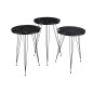 S/3 TABLES MDF/METAL NOIR