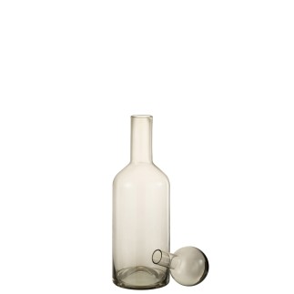 Botella decorativa de vidrio gris 15.5x15.5x55.5 cm