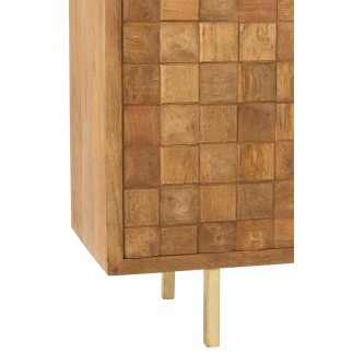 Armario de madera de mango marrón 89x49x104 cm