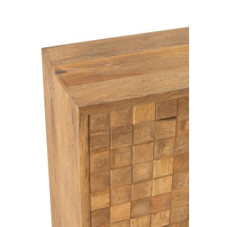 Armario de madera de mango marrón 89x49x104 cm