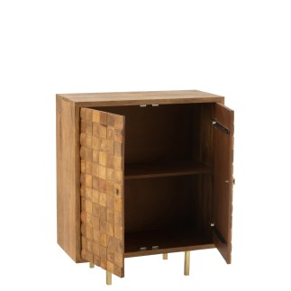 Armario de madera de mango marrón 89x49x104 cm