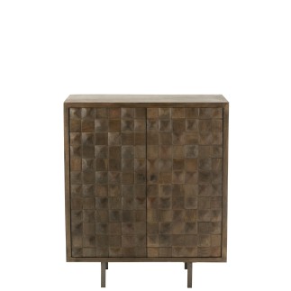 Armoire en bois de manguier marron foncé 89x49x104 cm