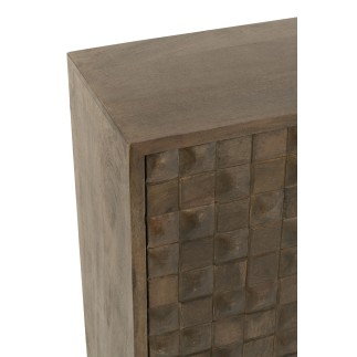 Armoire en bois de manguier marron foncé 89x49x104 cm