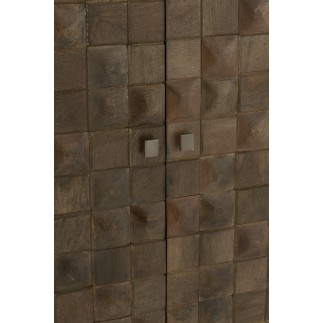 Armoire en bois de manguier marron foncé 89x49x104 cm