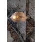 Candeeiro de pé em vidro e metal dourado 36x36x154 cm