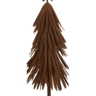 Árbol de Navidad decorativo con base de metal marrón de 39x12x12 cm
